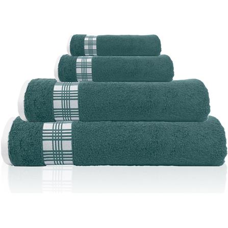 NORDIC HOME BATH TOWEL SANTORINI DOBBY 90X150CM INDIAN TEAL