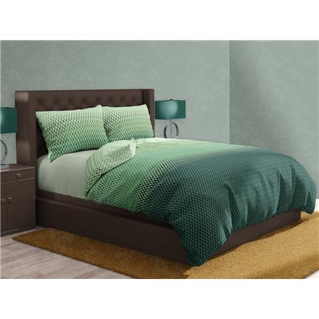 NORDIC HOME FITTED SHEET SET FRIGGA ELEMENT QUEEN JIMMY GREEN
