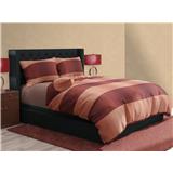 NORDIC HOME FITTED SHEET SET FRIGGA ELEMENT SUPER SINGLE DOVO SIENNA