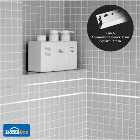 TARA CORNERTRIM ALUMINIUM SQUARE 9MM MATT SV2M