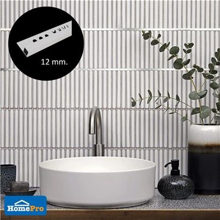 TARA CORNERTRIM ALUMINIUM SQUARE 12MM SILVER2M