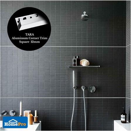 TARA CORNERTRIM ALUMINIUM SQUARE 12MM SILVER2M