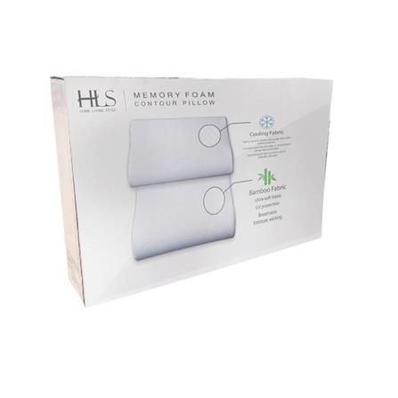 HLS MEMORY FOAM COUTOUR PILLOW WITH BAMBOO FARBIC