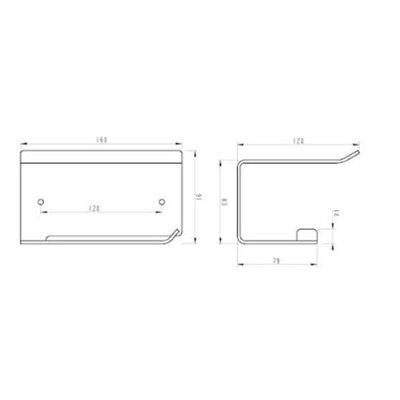MODERN DEPOT TISSUE HOLDER WALL MOUNTED ATH-211-BK BLACK