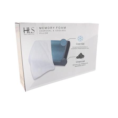 HLS CHARCOAL GEL MEMORY FOAM PILLOW CONTOUR SHAPE