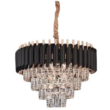 BRIGHT OBJECTIVES CHANDELIER 12526 600mm E14*11 GOLD/BLACK 24"