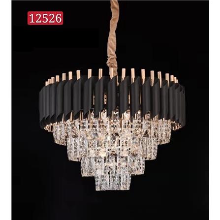 BRIGHT OBJECTIVES CHANDELIER 12526 600mm E14*11 GOLD/BLACK 24"