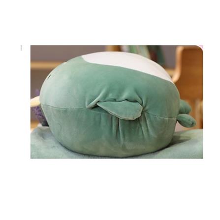 HLS PLUSH CUSHION BLANKET DINOSAUR GREEN