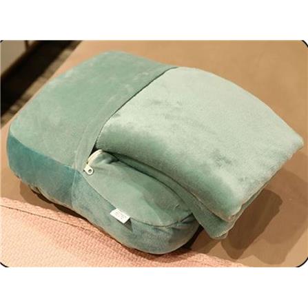 HLS PLUSH CUSHION BLANKET DINOSAUR GREEN