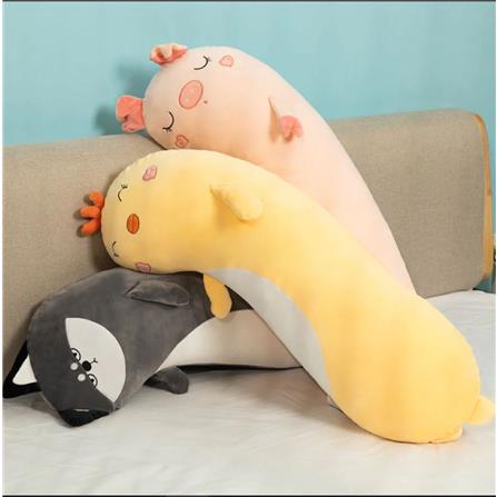 HLS PLUSH CUSHION HUSKY 60CM BLACK