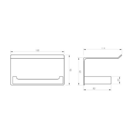MODERN DEPOT TOILET TISSUE HOLDER ATH-210-MG METAL GUN