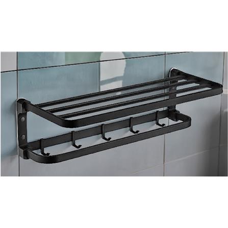 MODERN DEPOT TOWEL SHELF FOLDABLE ATR-F1403-BK BLACK