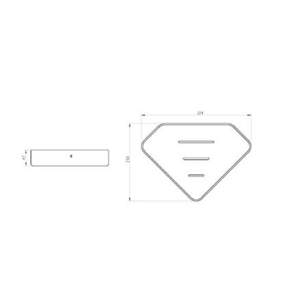 MODERN DEPOT SHELF CORNER RACK ABF-234T-MG METAL GUN