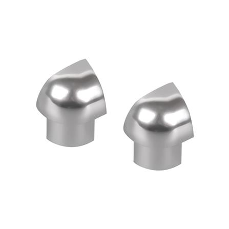 TARA ALUMINUM CORNER CONNECTOR FOR TRIM ROUND SHAPE 12MM POLISHED SILVER