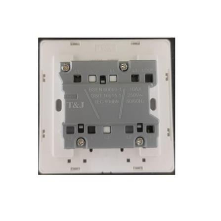 16A 2G 2W SWITCH HC2712-2-SBL INFINIT T&J