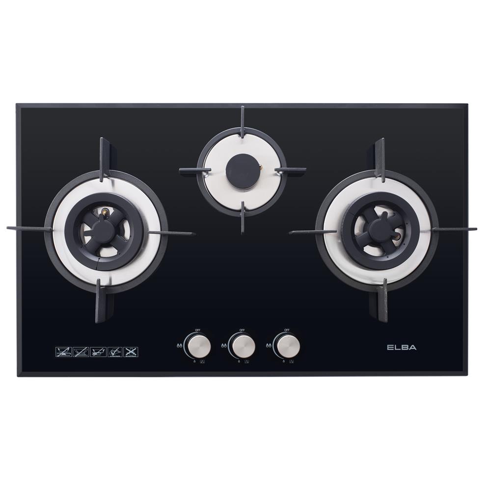 ELBA GAS HOB EGHK8943G(BK) 2BURNERS 5.0KW 76CM