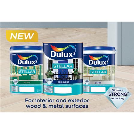 DULUX STELLAR HIGH GLOSS ENAMEL PAINT BASE B 1 LITRE