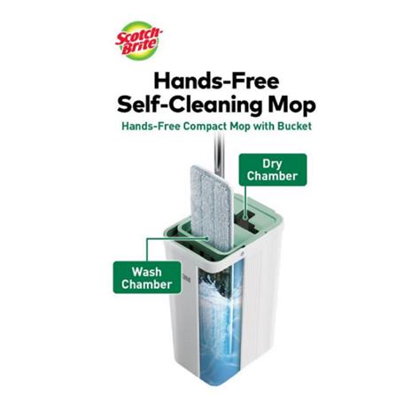 FLAT MOP WITH BUCKET SCOTCH BRITE