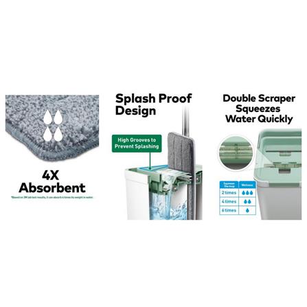 FLAT MOP WITH BUCKET SCOTCH BRITE