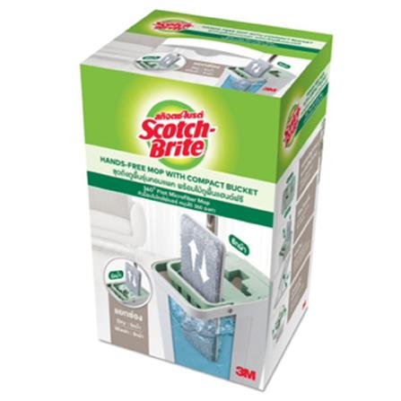 FLAT MOP WITH BUCKET SCOTCH BRITE