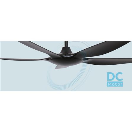 ALPHA CEILING FAN AX60 5BLADE BLACK ABS 56"