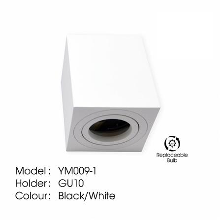 YETPLUS SURFACE EYEBALL YM009-1 GU10 SQ WHITE