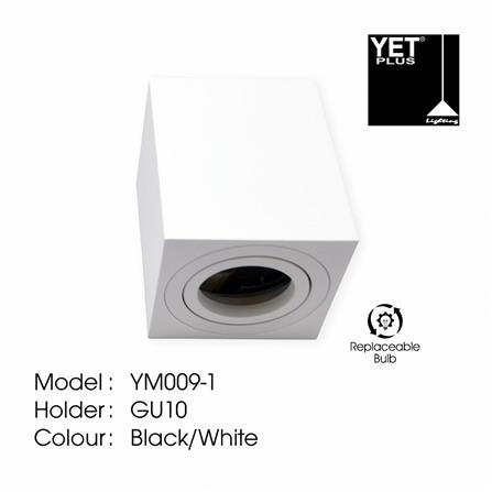 YETPLUS SURFACE EYEBALL YM009-1 GU10 SQ WHITE