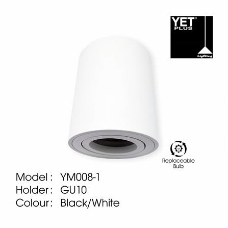 YETPLUS SURFACE EYEBALL YM008-1 GU10 ROUND WHITE