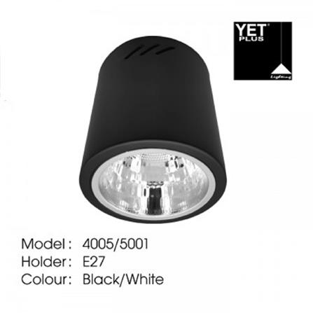 YETPLUS SURFACE DOWNLIGHT 4005 E27 ROUND BLACK