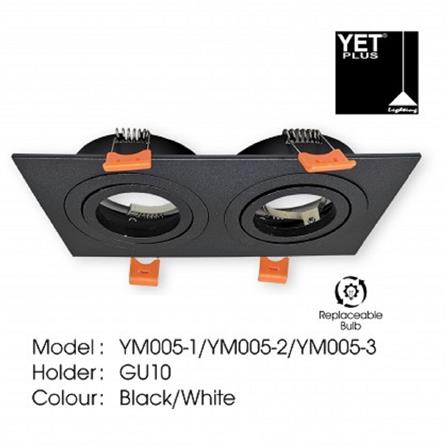 YETPLUS RECESSED EYEBALL YM005-2 GU10 SQUARE BLACK