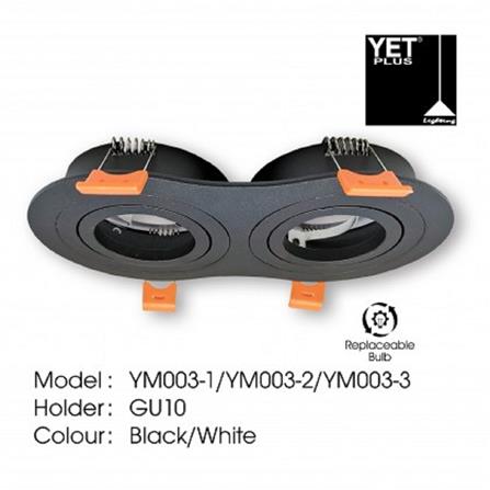 YETPLUS RECESSED EYEBALL YM003-2 GU10 ROUND BLACK