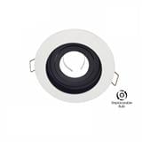 YETPLUS RECESSED EYEBALL YM52-1 GU10 ROUND WHITE BLACK