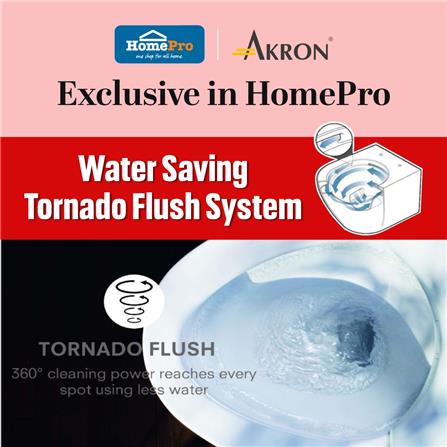 AKRON 1P TOILET TORNADO FLUSH SYSTEM 139Z-WCO736/S 4.5/3L WH