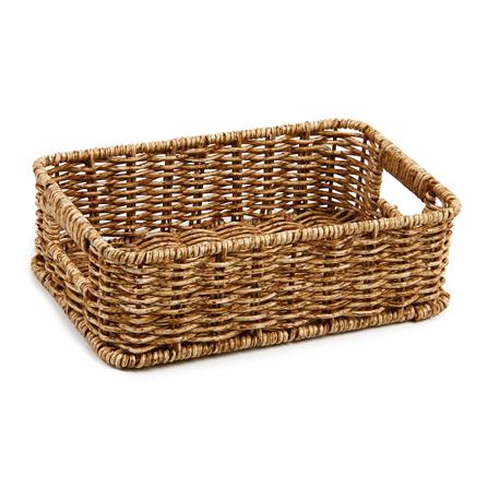 CLOTH BASKET SQUARE SAAN S 26X17X8CM BROWN PLIM TG52059