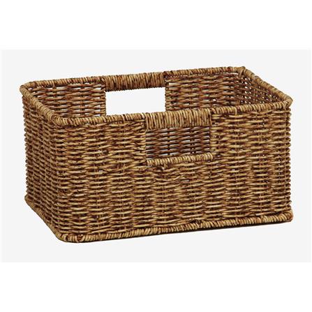 CLOTH BASKET TALL SQUARE SAAN M 31X22X15.5CM BROWN PLIM TG52056