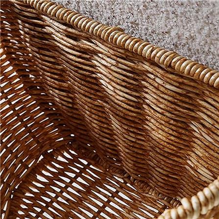 CLOTH BASKET TALL SQUARE SAAN M 31X22X15.5CM BROWN PLIM TG52056