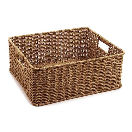 CLOTH BASKET TALL SQUARE SAAN L 40X34X16CM BROWN PLIM TG52061