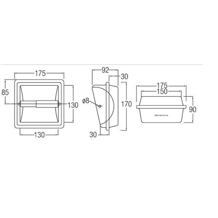 JOHNSON SUISSE TISSUE HOLDER WBBRTE000WW WHITE