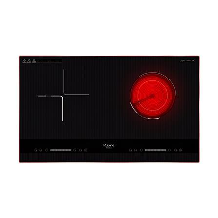 RUBINE CERAMIC+INDUCTION HOB RCH-RENZO42-BL BLACK 73CM