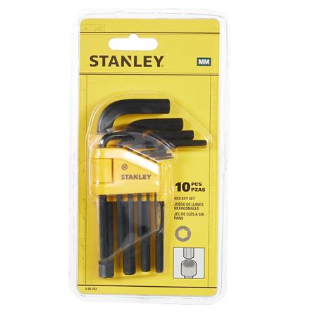 L-SHAPE HEX KEY SET 1.5MM - 10MM STANLEY 10PCS/EA