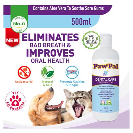 BIO-D PAWPAL PET DENTAL CARE WATER ADDITIVE SOLUTION 500ML