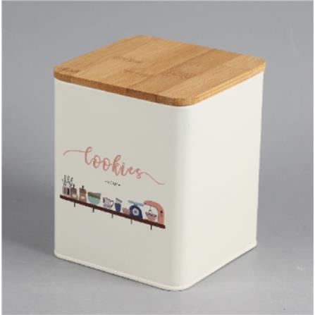 CANISTER 1.52L CHAMMY KECH CREAM 12X12X14.4CM