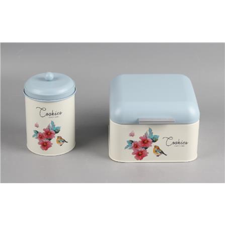 CANISTER 2.8L COOKIES BOX KECH BLUE 19.9X22X14.4M