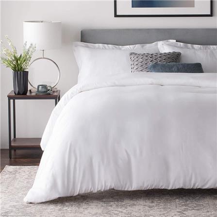 ZOE DUVET COVER 200TC ZH0012 DCPK PLAIN WHITE KING
