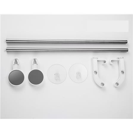 COSSY+ DOUBLE TOWEL BAR JS185016 WHITE 14X48.5X12CM