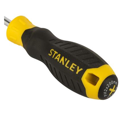 SCREWDRIVER STANLEY CUSHIONGRIP(+) PH2 x 200mm