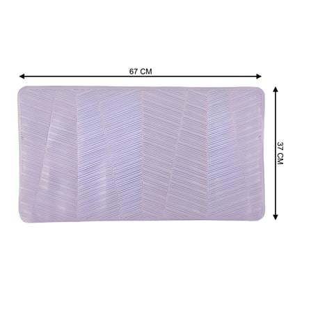 COSSY+ MAT TPR CP-6737 REC-PURPLE NON SLIP WITH SUCTION CUP 67X37 CM