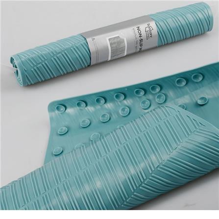 COSSY+ MAT TPR CP-6737 REC-BLUE NON SLIP WITH SUCTION CUP 67X37 CM