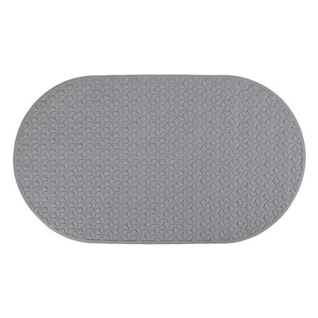 COSSY+ MAT TPE CP-6838 OVAL-GREY NON SLIP WITH SUCTION CUP 68X38 CM