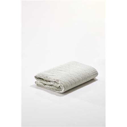 NORDIC HOME MOROCCO KNITTED BLANKET 150X200CM GREY VIOLET
